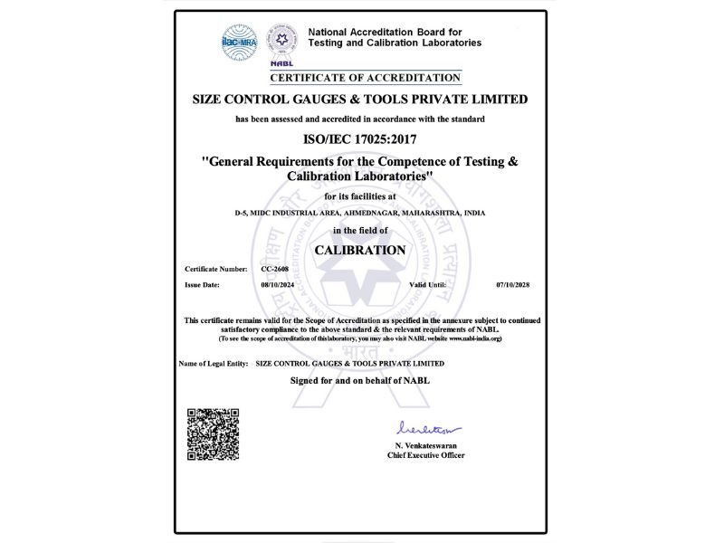 NABL CERTIFICATE